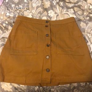 Old Navy Tan Button Up Utility Mini Skirt